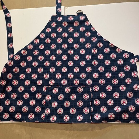 Boston Red Sox Blue and Red Patterned Barbeque Apron - Picture 1 of 3